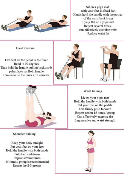 🔥First 100 Customers: Only $16.99!!!!💥21 Fitness Resistance Bands-4 Tube Pedal Ankle Puller