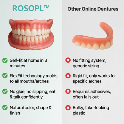 🌎Ends Today: 70% OFF! ROSOPL Custom-Fit Full Functional DenturesMake you more confident