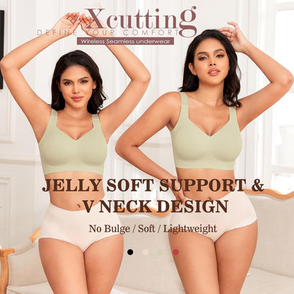 ⏳LAST DAY SALE 50%⚡💖Comfortable Wireless Full Coverage Jelly Smoothing Bra👍No more sagging breasts