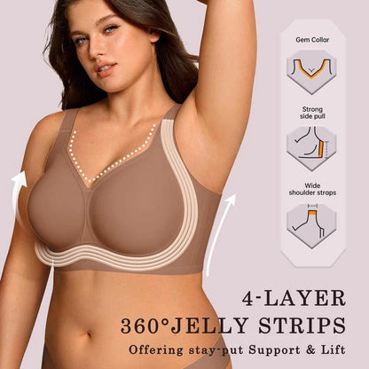 ⏳LAST DAY SALE 50%⚡💖Comfortable Wireless Full Coverage Jelly Smoothing Bra👍No more sagging breasts