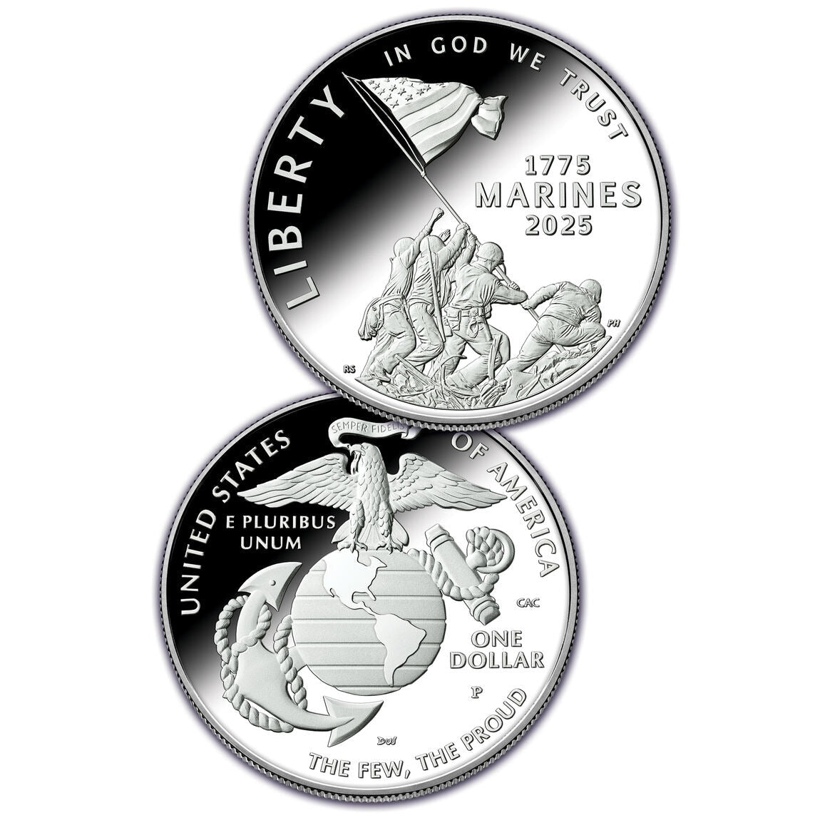 U.S. Marine Corps 250th Anniversary Proof Coin-Brilliant Uncirculated