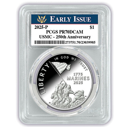 U.S. Marine Corps 250th Anniversary Proof Coin-Brilliant Uncirculated